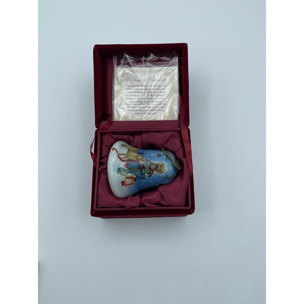 Ne' Qwa Art Ornament Pups' Snowday Sarah Summers Hand Painted Glass 7141131